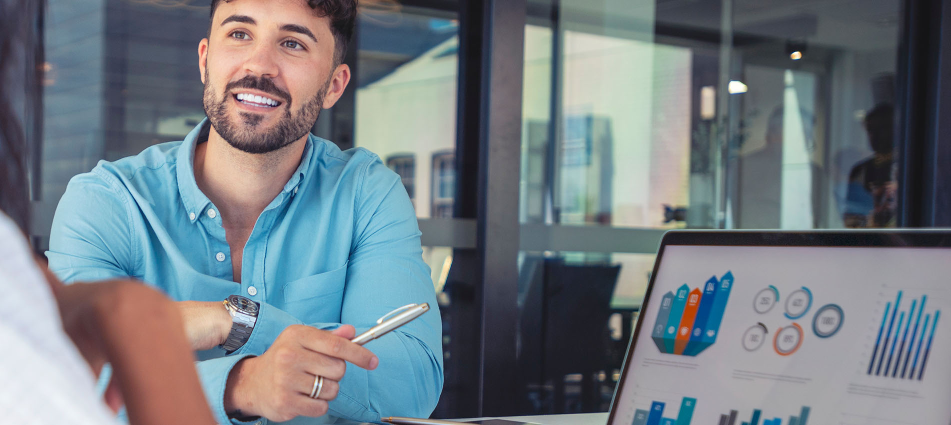 Colleagues Having Conversation