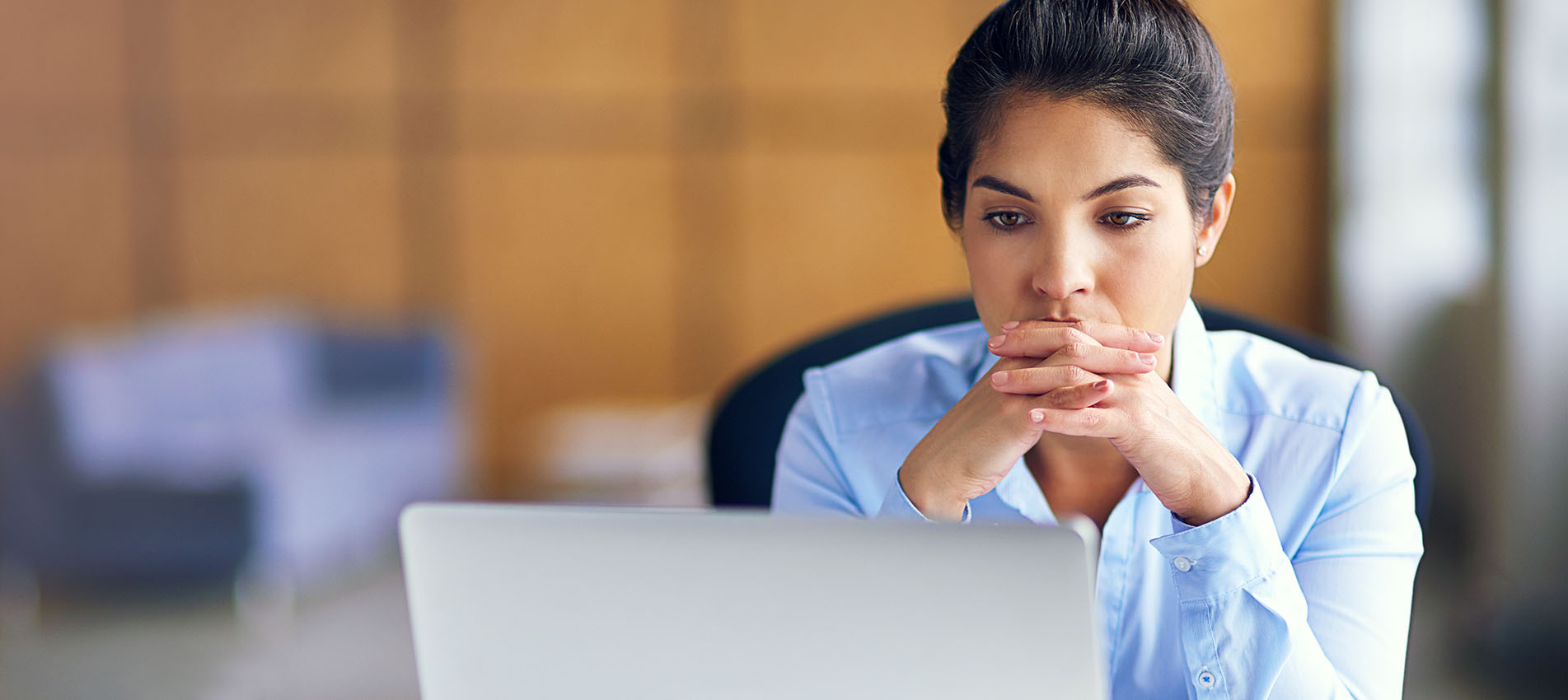 Businesswoman Looking At Computer