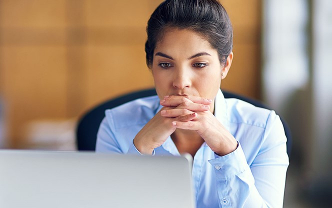 Businesswoman Looking At Computer