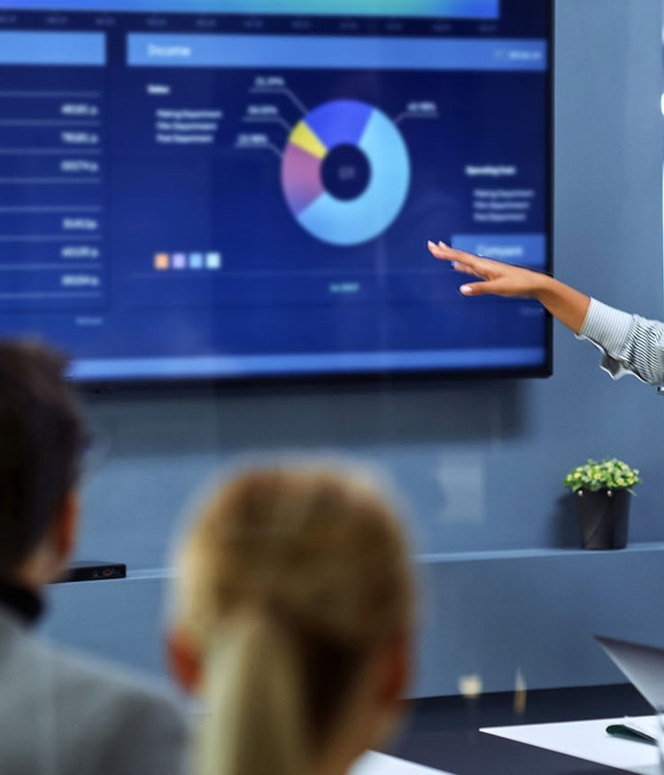 Woman Presenting To Colleagues