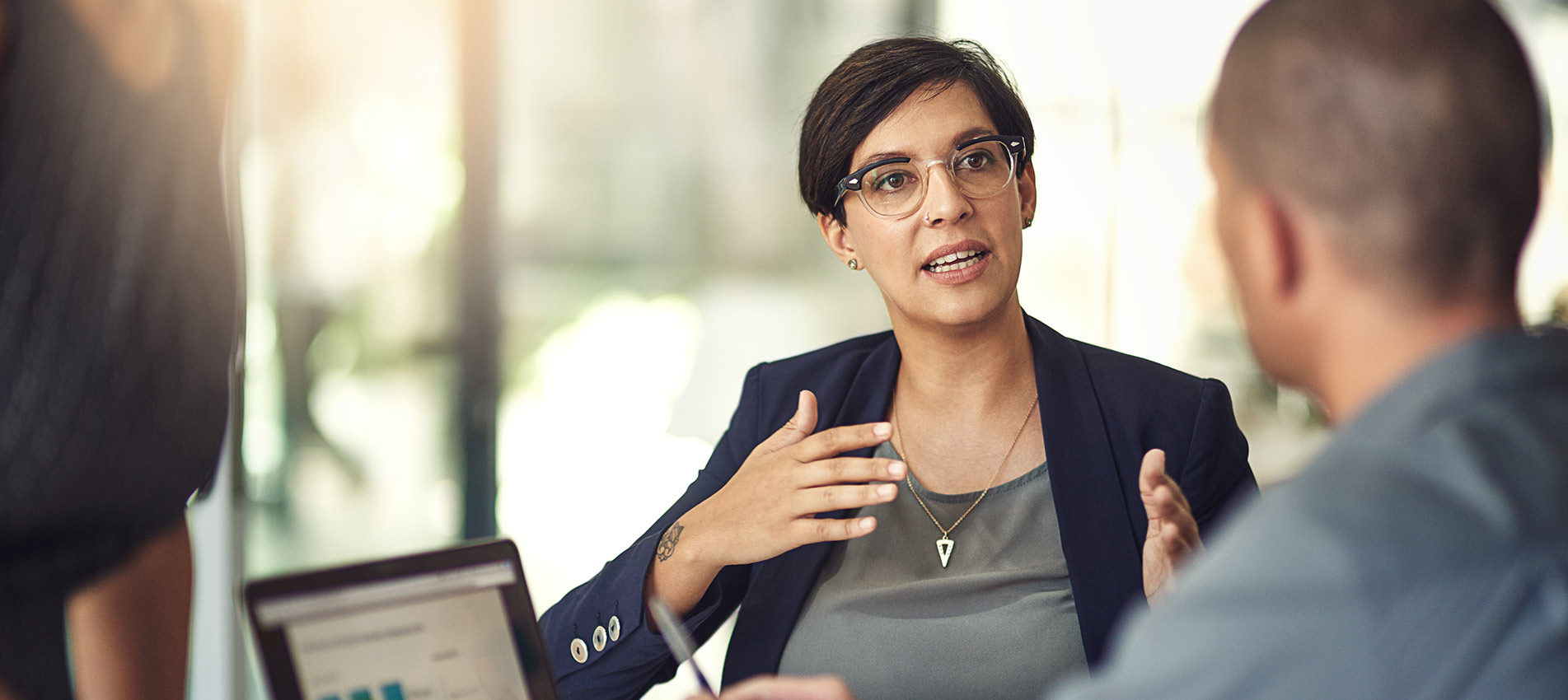 Colleagues Having A Discussion In A Boardroom